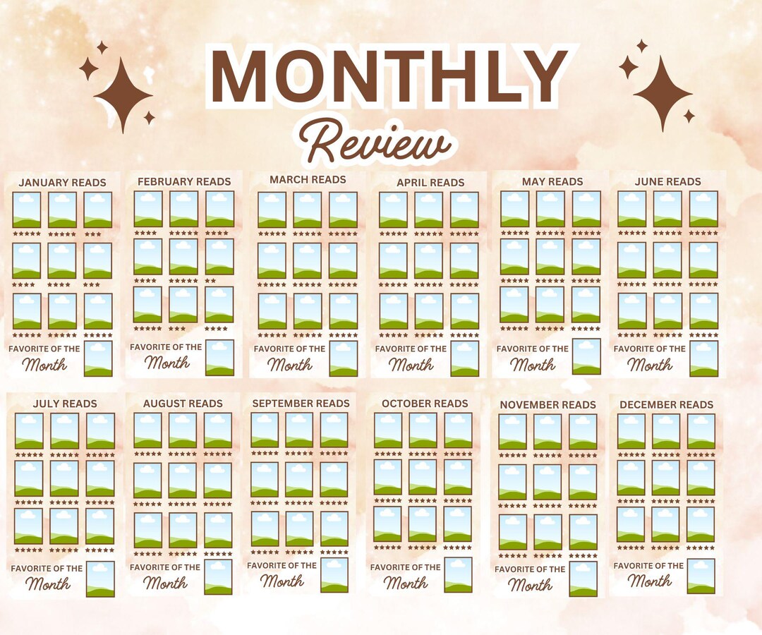Editable 12 Month Reading Wrap up Template, Instagram Story Template