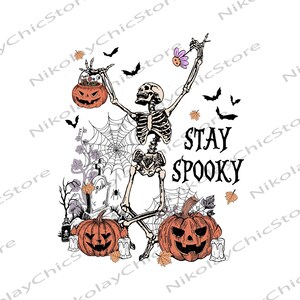 Retro Dancing Skeleton Png, Halloween Png, Halloween Gifts, Pumpkin Png, Retro Halloween Png, Spooky Season, Pumpkin, Halloween Skeletons