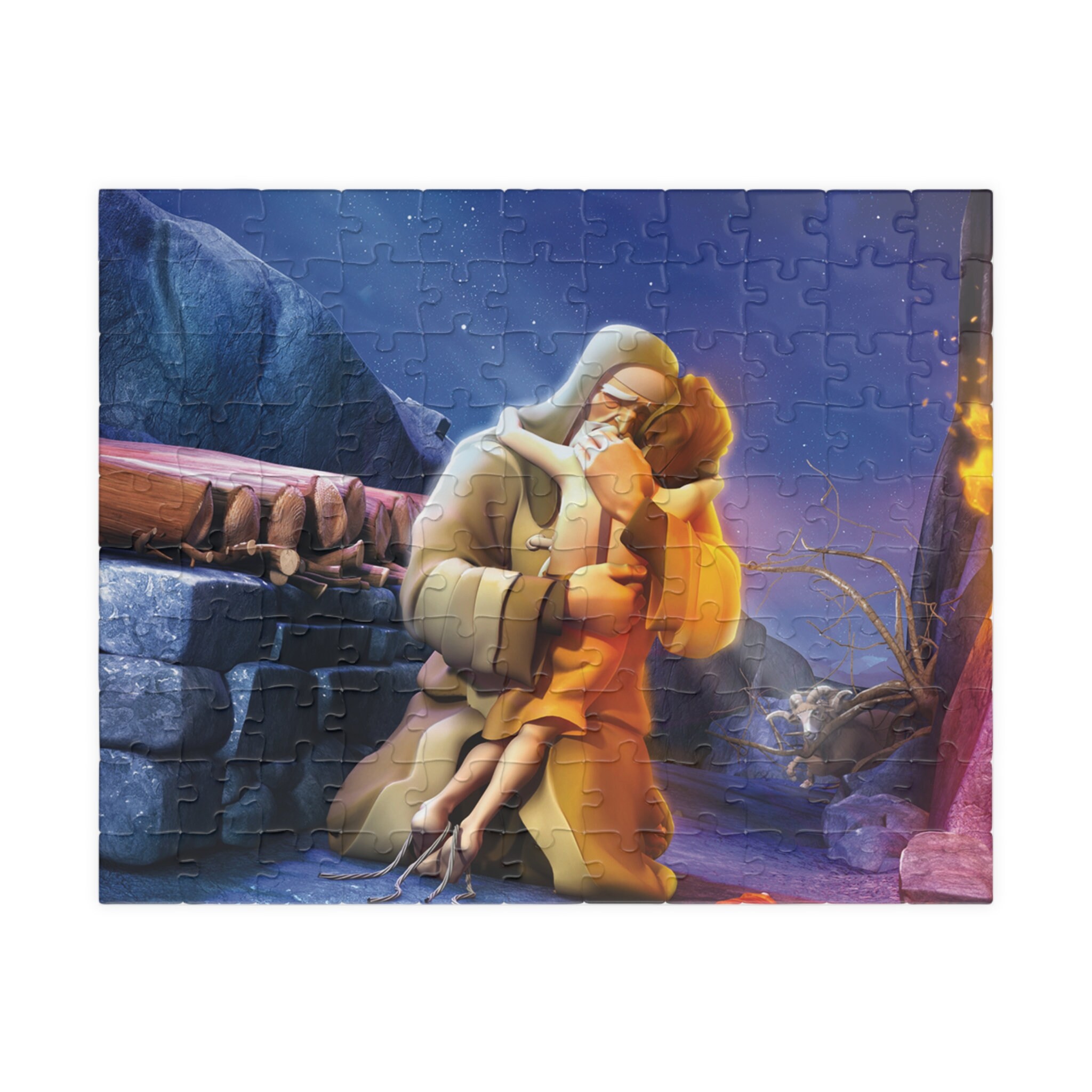 The Superbook Abraham and Isaac Puzzle 110-piece - Etsy
