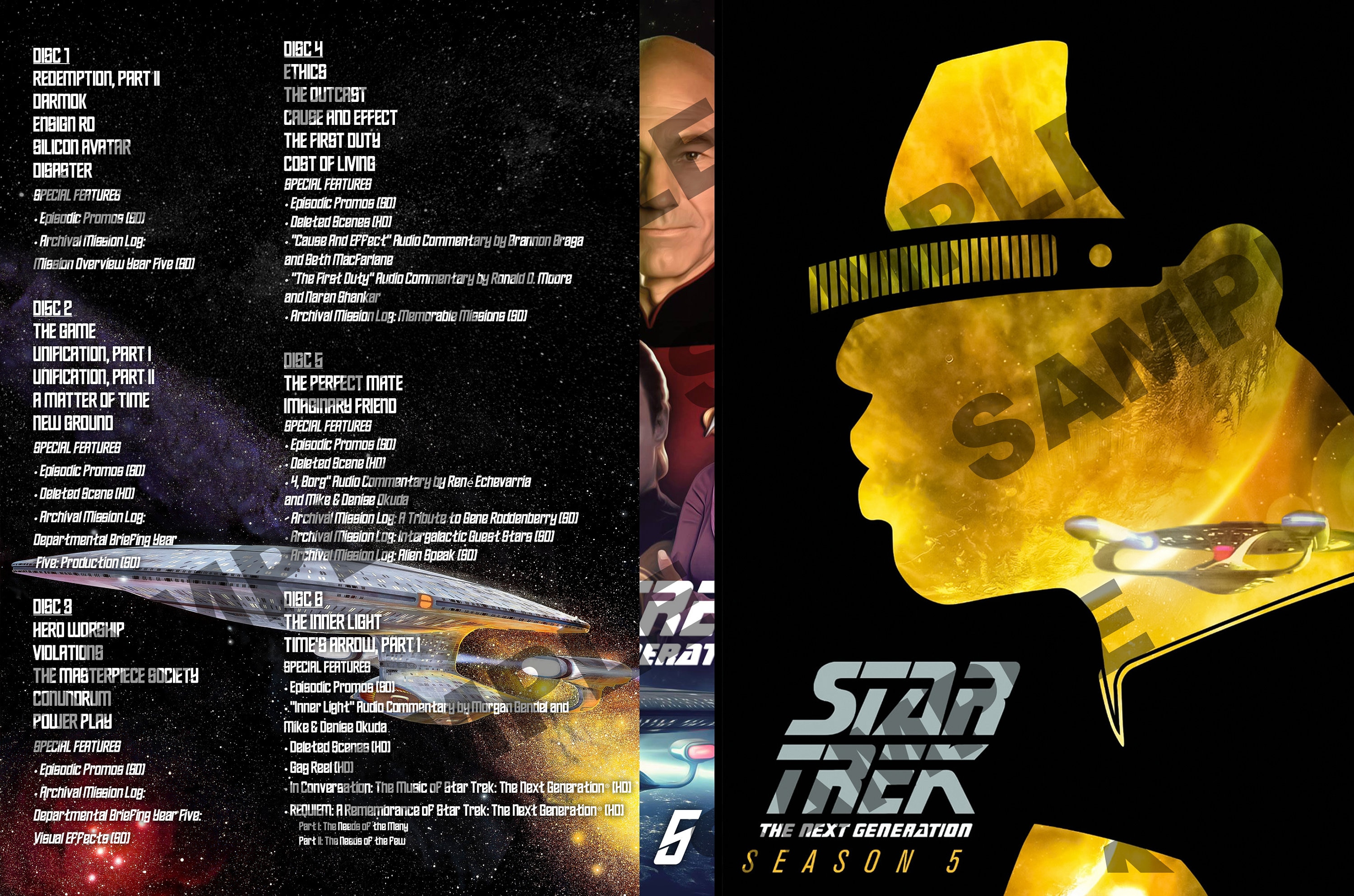 CUSTOM Blu-ray COVER - Star Trek: the Next Generation (the 