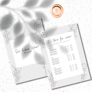 Edytowalna lista win, szablon menu restauracji, lista win weselnych, menu win, menu edytowalne, winiarnia, festiwal wina