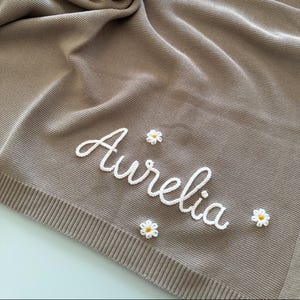 Personalized Baby Blanket, Baby Blanket, Hand Embroidered Baby Name, Baby Cotton Blanket, Customized Newborn Blanket, Baby Shower Gift