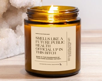 MPH Graduation Gift for Masters of Public Health Graduate - Scented soy candle