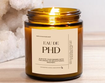 PHD Candle PHD Graduation Gift for Her PHD Gift phd Graduation phd Gift for Her Gift for Friend Funny Candle Graduation Gift