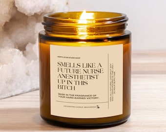 CRNA Graduate Gift for Future Registered Nurse Anesthetist - Scented Soy Candle