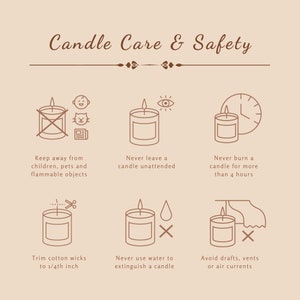 PHD Candle candle care and safety card