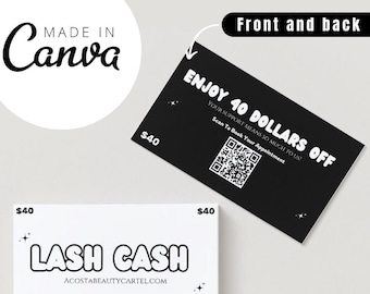 Lash Cash Lash Cards Referral Certificate Cash Certificate Loyalty