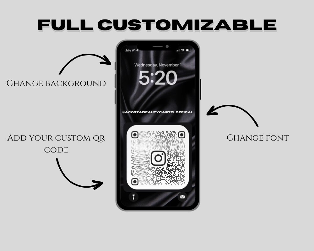 IPhone Wallpaper Template - Qr Code Buisness Wallpaper,lash Tech ...