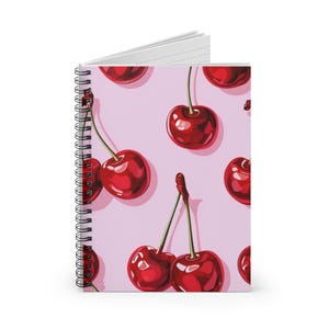 Kirschblüten Spiralblock - Niedliches Briefpapier, Bullet Journal, Geschenk für Schriftsteller, Schulzubehör, Kirsch Design