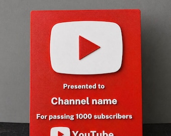 Personalised YouTube Play Button Award