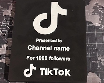 Personalised TikTok Follower Award: Custom Channel Milestone Gift