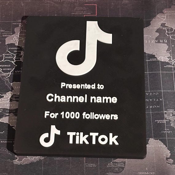 Personalised TikTok Follower Award: Custom Channel Milestone Gift