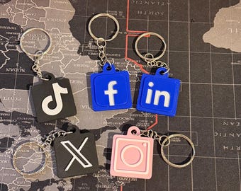 Llavero NFC personalizado / Llavero con etiqueta NFC personalizable con icono / Instagram, TikTok, Facebook / Redes sociales