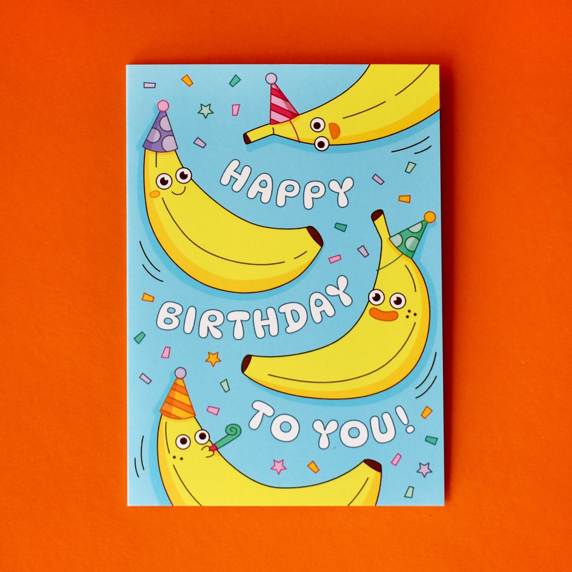 Huxters Lustige Jubiläums-/Valentinstagskarte – 'Go Bananas' Design, 350 G/m² Papier, Inkl. Umschlag