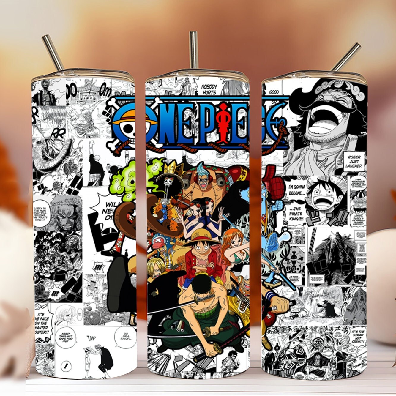 Franky Car Tumblers Cup Custom Anime One Piece Car Accessories