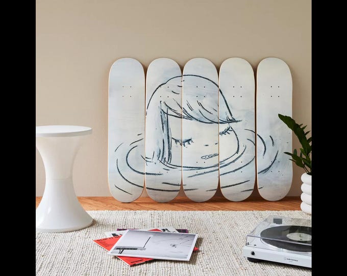 In The Water Yoshitomo Nara Skateboard Art