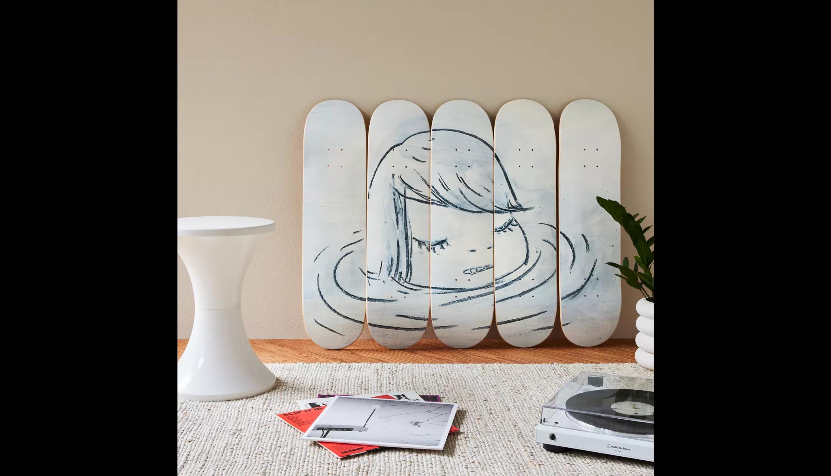 In The Water Yoshitomo Nara Skateboard Art