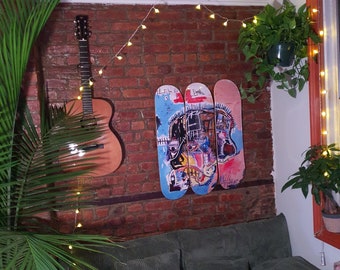 Basquiat Skateboard Wall Art
