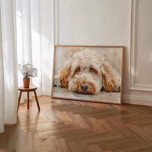 Golden Doodle Wall Art Print, Watercolor Doodle Dog Art Print, Printable Wall Art, Dog Lover Art Print, Golden Doodle Lover Art Print, S177