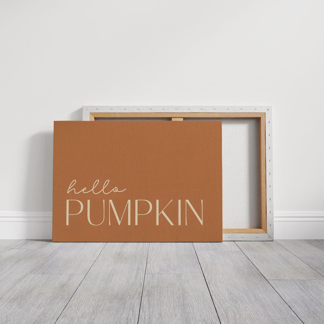 Hello Pumpkin Art Print, Autumn Wall Art, Fall Home Decor, Printable ...