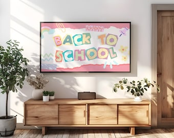 Back to School Samsung Frame TV Art, Colorful First Day of School Frame TV Art, Samsung Frame Tv Art, School Frame Tv Art, T741
