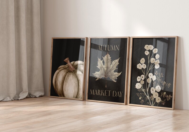 Autumn Printable Art Modern Fall Art Set of 3 Fall Quotes Posters ...