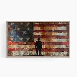 Solider Frame Tv Art, Samsung Frame Tv Art Memorial Day, American Flag Frame Tv Art, Independence Day Frame Tv Art, America Frame Tv, T647