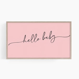 Baby Shower Frame Tv Art, Hello Baby Shower Frame Tv Art, Baby Shower Art for Samsung TV, Baby Shower Welcome Frame TV Art, T547