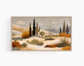 Samsung Frame TV Art Desert Frame TV Art Southwestern Frame TV Artwork Desert Landscape Painting for the Frame Tv T927