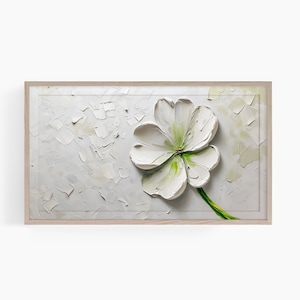 Neutral St. Patrick&#39;s Day Frame TV Art, St Patricks Day TV Art, Clover Frame TV Art, Clover Tv Art, St. Patty&#39;s Day Frame Tv Art