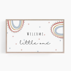 Frame Tv Art Baby Shower, Welcome Little One Baby Shower Frame Tv Art, Baby Shower Tv Art, Baby Shower Smart TV, Baby Shower Decor, T525