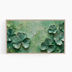 St. Patricks Day Frame TV Art, Samsung Frame TV Art, Holiday Frame TV Art, unieke St. Patty Frame TV Art, digitale download, Clover TV Art