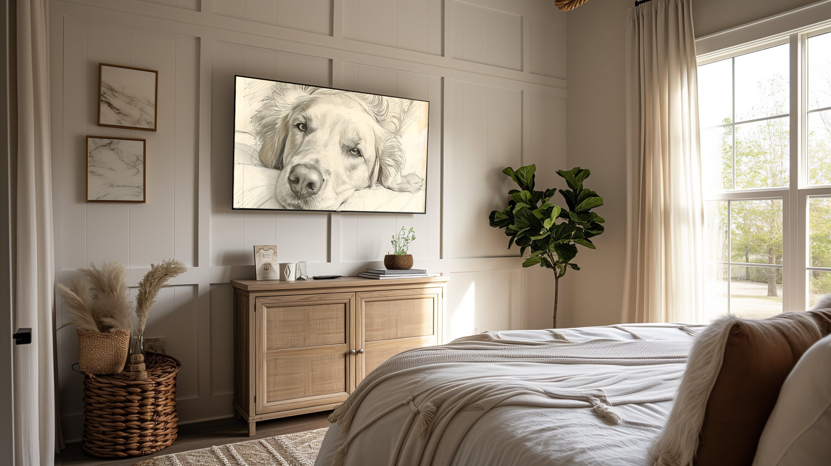 Samsung Frame TV Art Golden Retriever, Retriever Dog Frame TV Art, Dog ...