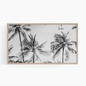 Beach Frame TV Art, Samsung Frame TV Art, Frame Tv Palm Tree Photo, Beach Frame Tv Art Print, Neutral Tv Art, T639