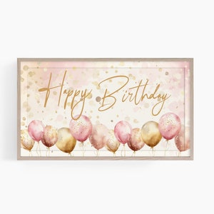 Samsung Frame TV Art Geburtstag, Rahmen TV Art Happy Birthday, Samsung Art TV Geburtstagsparty, digitaler Download für Samsung Frame