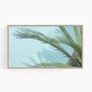 Palm Beach Frame TV Art, Samsung Frame TV Art, Frame Tv Palm Tree Photo, Beach Frame Tv Art Print, Neutral Tv Art, Palm Tree Tv, T640