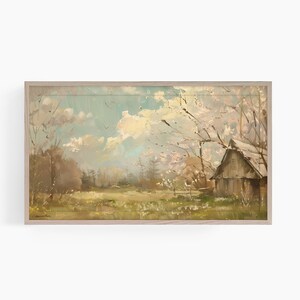 Frühlingslandschaft Vintage Rahmen Tv Kunst, Samsung Rahmen TV Kunst, Land Landschaft Tv Kunst, Gedämpfter Ton Rahmen Tv Blumen, Frühling Wildblumen Tv
