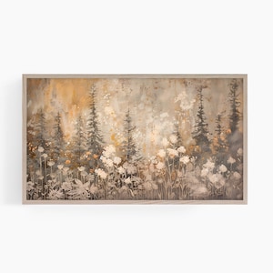 Spring Country Wildflower Field Samsung Frame TV Art, Spring Wildflower Field, Country Flowers Art, Warm Tone Wildflowers Art, T529