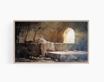 Easter Frame Tv Art He is Risen, Samsung Frame TV Art, Easter Art For TV,  Religious Frame Tv Art, Easter Tomb Frame Tv Art, Jesus Frame Tv