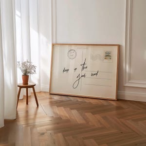 Lettre d'amour côtière, continuez votre bon travail, impression d'art, lettre d'amour de plage, art mural imprimable carte postale, art mural carte postale amour paradis, S209
