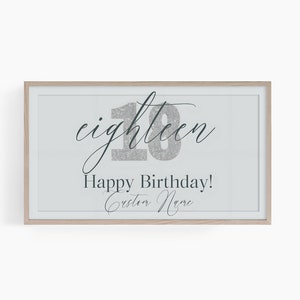 Personalized Happy Birthday Samsung Tv Art, Birthday Personalized Frame Tv Art, Custom Bday 18th Frame Tv Art, Happy 18th Tv Art