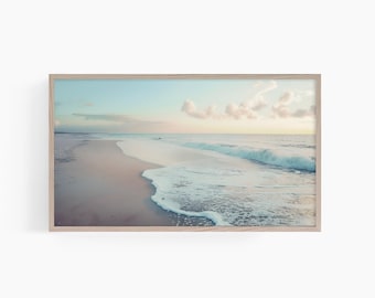 Beach Frame Tv Art, Beach Waves Frame Tv Art, Coastal Frame Tv Art, Tropical Beach Frame Tv Art, Samsung Frame Tv Art, T568