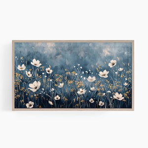 Wildflower Frame Tv Art, Samsung Frame TV Art, Country Field Landscape Tv Art,Spring Flowers Frame Tv, Moody Floral Frame Tv Art