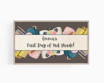 Custom First Day of School Frame TV Art, Back to School Custom Name Frame TV Art, Samsung Frame Tv Art, School Frame Tv Art