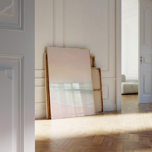Strand Wand Kunst Druck, rosa Küsten Poster Druck, Preppy Studentenwohnheim Zimmer Wandkunst, Girly Digital Download Strand Ästhetik, trendige Sommer Kunst, S104