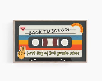 Custom Back to School Samsung Frame TV Art, Custom Grade First Day of School Frame TV Art, Samsung Frame Tv Art, School Frame Tv Art, T739