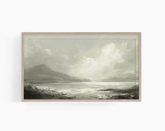 Ireland Tv Art, Frame TV Art Antique Sketch, Irish Landscape Frame Tv Art, Samsung Frame Tv Art, Vintage Landscape Frame Tv Art