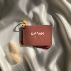 Umrah Dua cards, Islamic Umrah gift, Duas for Umrah, Umrah flashcards, Islamic gift, Umrah Dua reminder cards, Makkah, Medina, Islam, Muslim