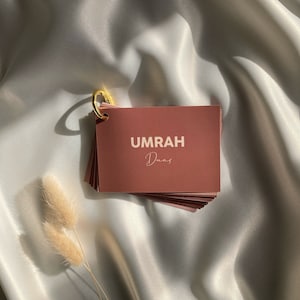 Umrah Duas do druku, cyfrowe pobieranie, karty Umrah Dua, Duas dla Umrah, fiszki Umrah, karty przypomnienia Umrah Dua, islamskie do druku