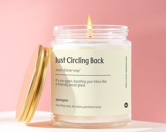 Custom Coworker Gift, "Just Circling Back" Definition Candle, Gift For Coworker, Funny Office Surprise Gift, Holiday Gift W050